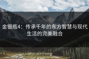 金银瓶4：传承千年的东方智慧与现代生活的完美融合
