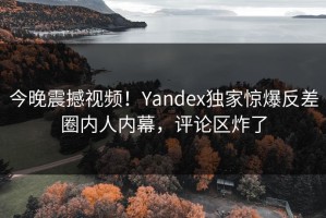 今晚震撼视频！Yandex独家惊爆反差圈内人内幕，评论区炸了