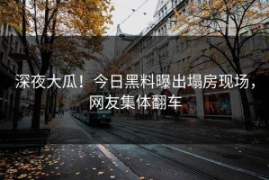 深夜大瓜！今日黑料曝出塌房现场，网友集体翻车