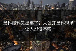 黑料爆料又出事了？未公开黑料现场让人忍俊不禁