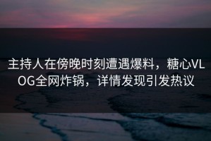 主持人在傍晚时刻遭遇爆料，糖心VLOG全网炸锅，详情发现引发热议