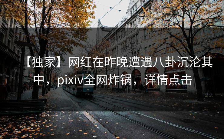 【独家】网红在昨晚遭遇八卦沉沦其中，pixiv全网炸锅，详情点击