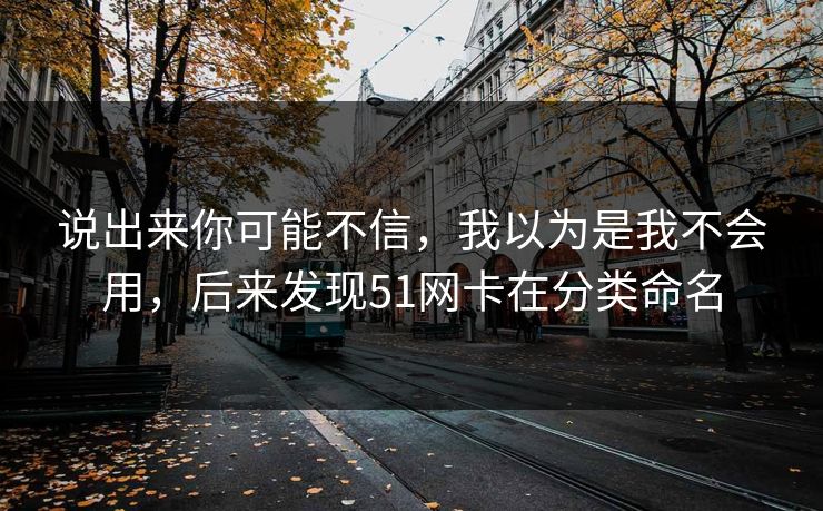 说出来你可能不信,我以为是我不会用,后来发现51网卡在分类命名 说出来你可能不信,我以为是我不会用,后来发现51网卡在分类命名